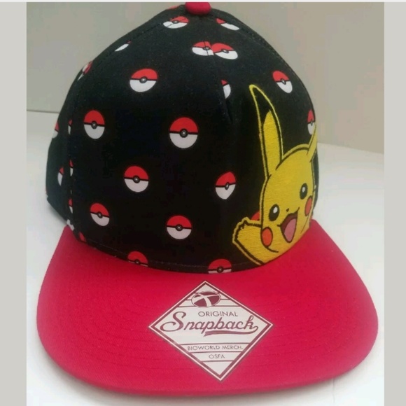 Pokemon Pikachu Pokeball Original Snapback Hat Cap